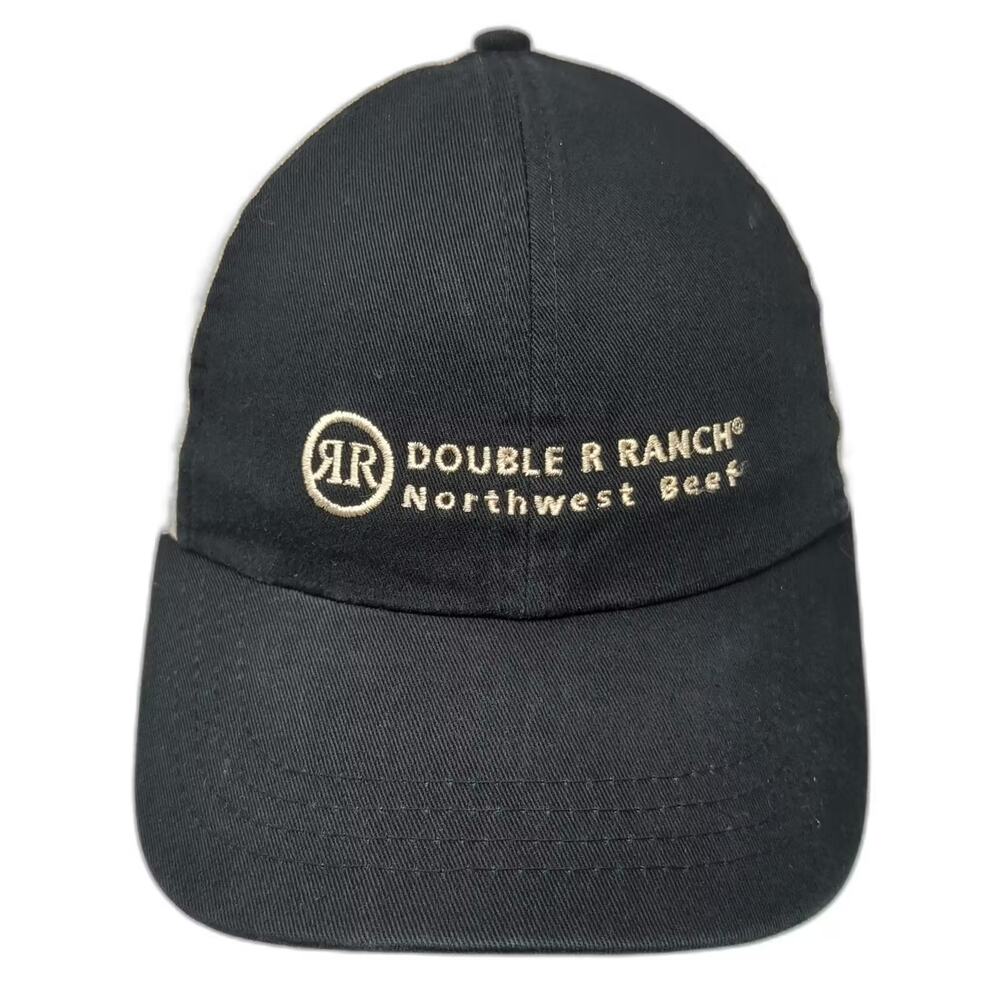 Fahrenheit Baseball Cap Black Beige OS Slideback Mesh Back Embroidered Ranch Hat